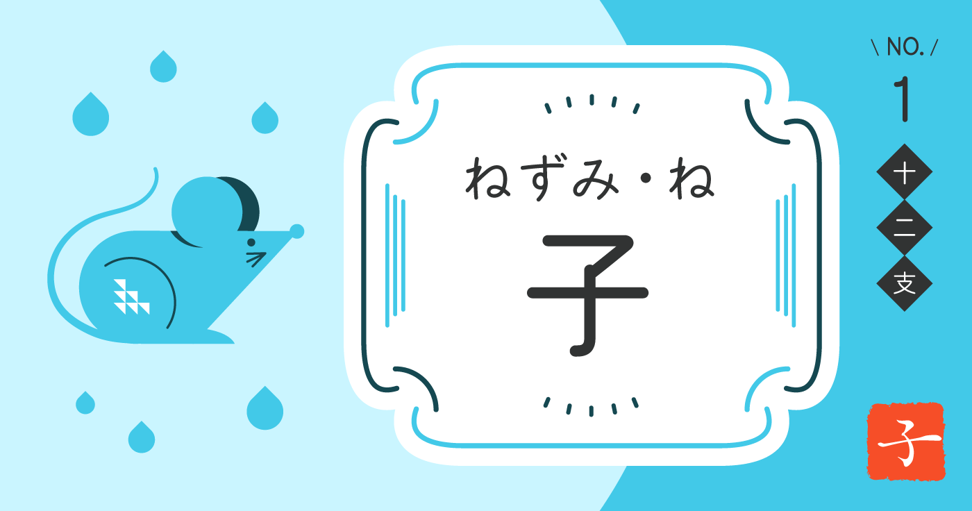 十二支「子（ねずみ・ね）」の性格、恋愛傾向、仕事運、相性占い【四柱推命】