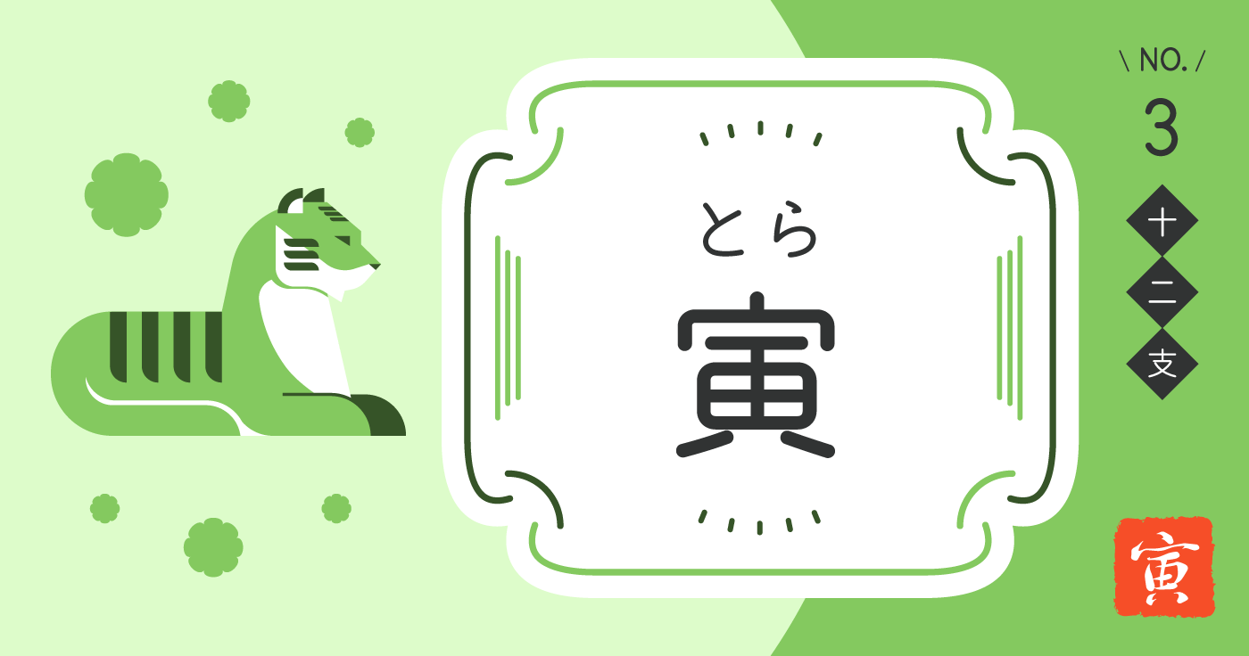 十二支「寅（とら）」の性格、恋愛傾向、仕事運、相性占い【四柱推命】