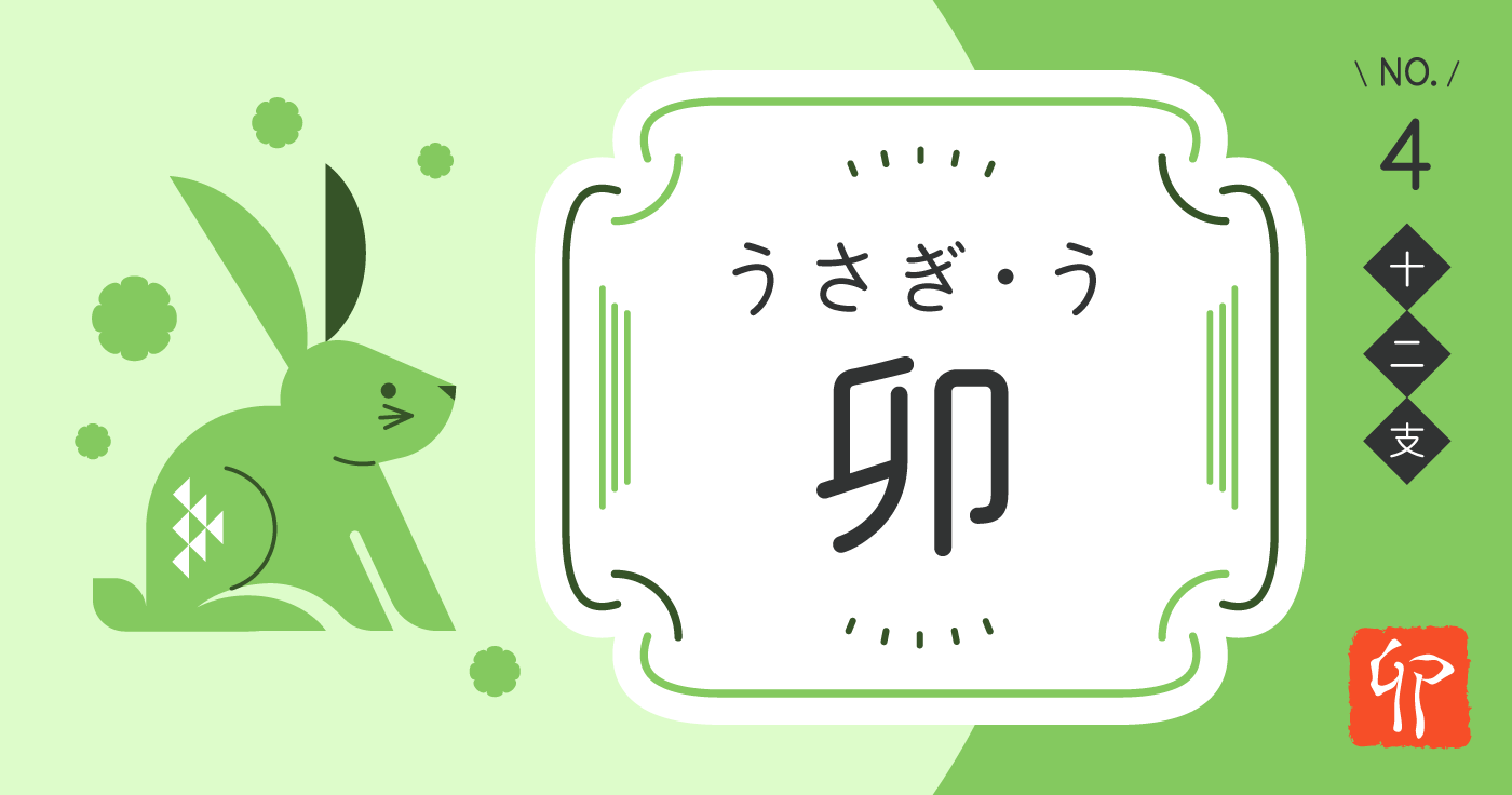 十二支「卯（うさぎ・う）」の性格、恋愛傾向、仕事運、相性占い【四柱推命】