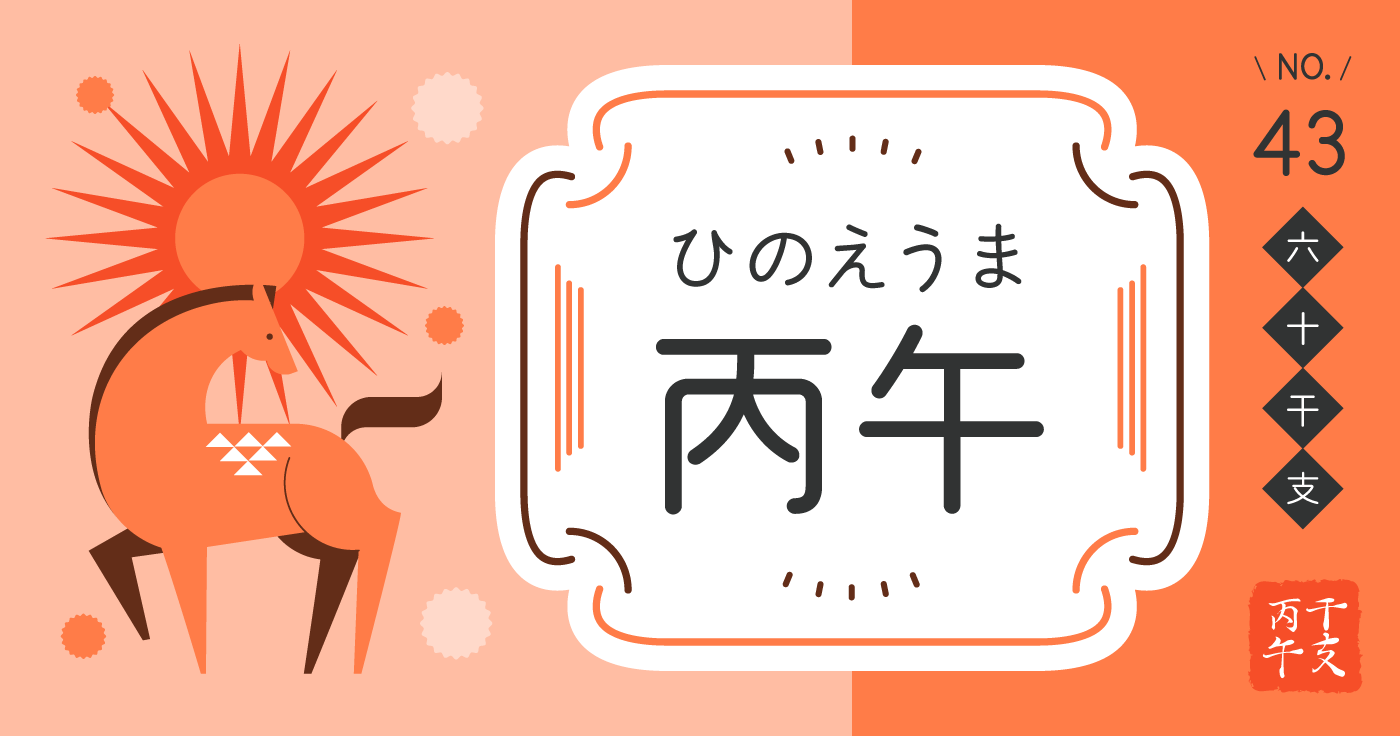 「丙午（ひのえうま）」の性格、恋愛傾向、男女別の特徴【四柱推命】