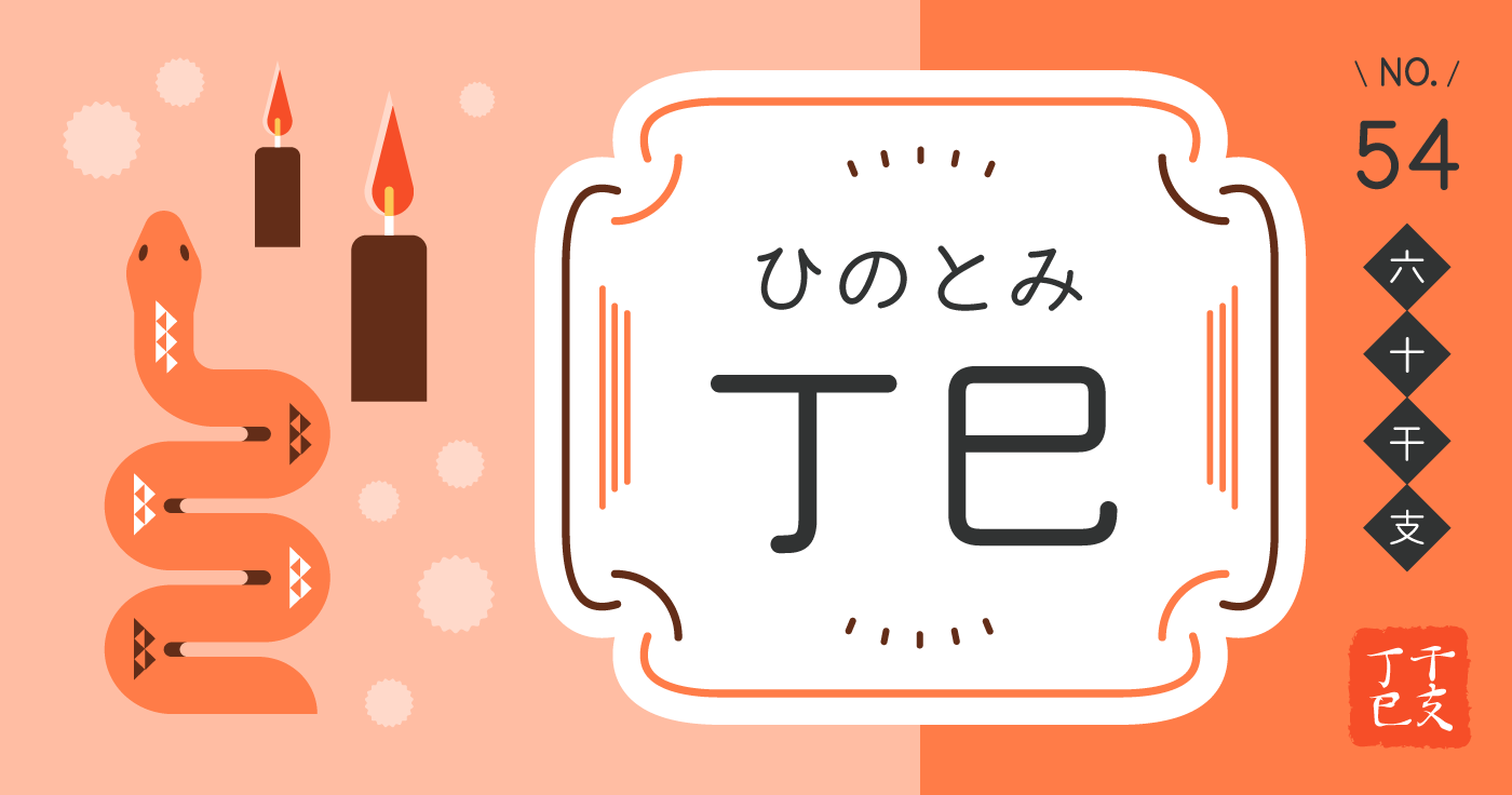 「丁巳（ひのとみ）」の性格、恋愛傾向、男女別の特徴【四柱推命】