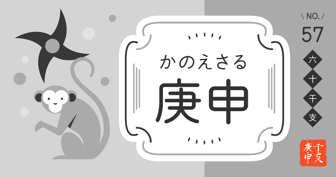 「庚申（かのえさる）」の性格、恋愛傾向、男女別の特徴【四柱推命】