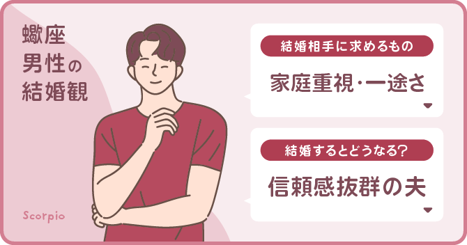 蠍座男性の結婚観